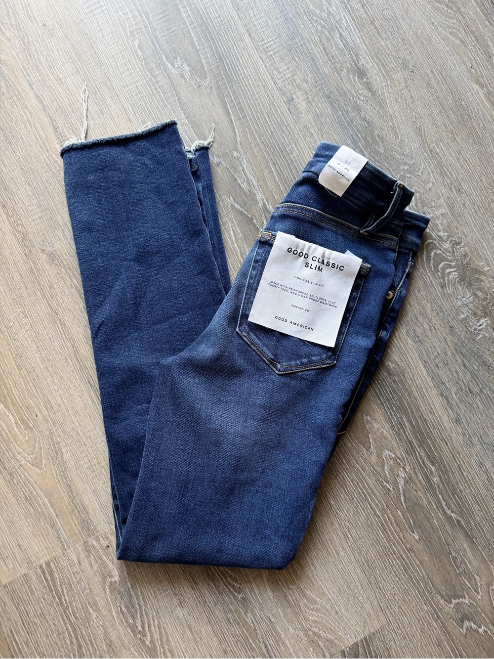 NWT Good American Good Classic High Rise Bootcut Jeans 0/25